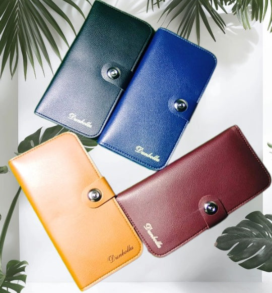 Dunbollu Slim Long PU Leather Wallet for Men