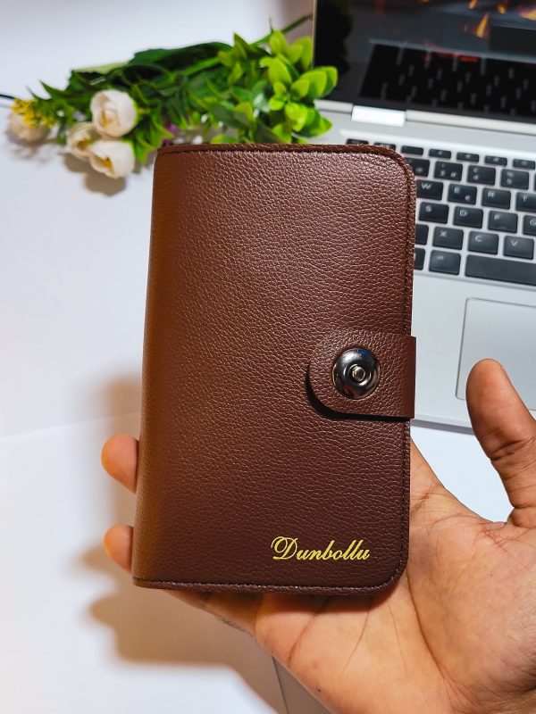 Dunbollu Slim Long PU Leather Wallet for Men