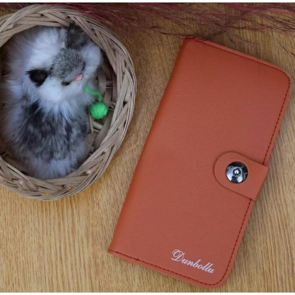 Dunbollu Slim Long PU Leather Wallet for Men