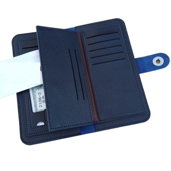 Dunbollu Slim Long PU Leather Wallet for Men