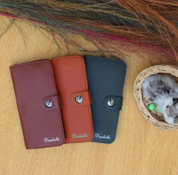 Dunbollu Slim Long PU Leather Wallet for Men