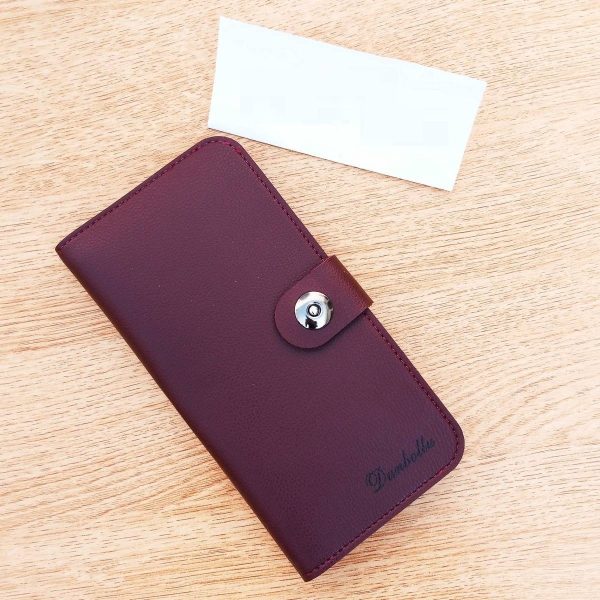 Dunbollu Slim Long PU Leather Wallet for Men
