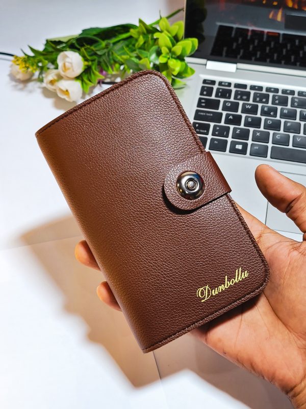 Dunbollu Slim Long PU Leather Wallet for Men