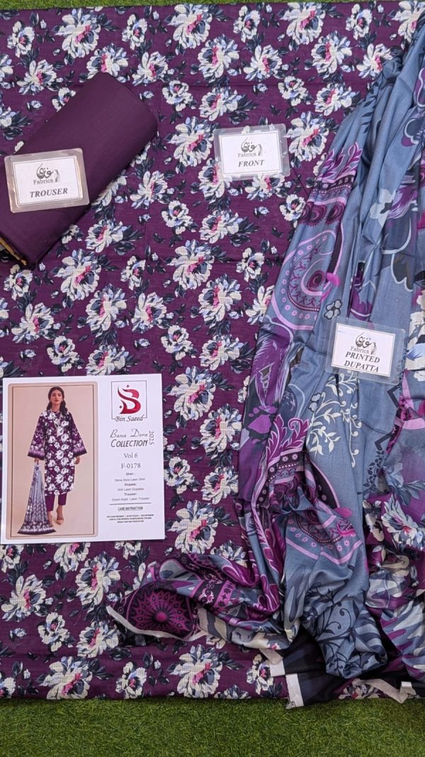 ✨ Binsaeed❤️ Bana Dora 3piece Unstitched