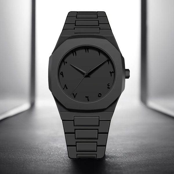 Full Black Aura Quartz Watch – Minimalist Premium Analog