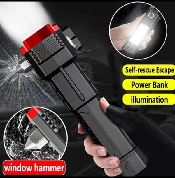 Multifunctional LED Torch with Tactical Hammer