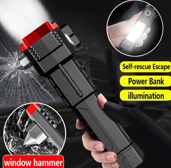 Multifunctional LED Torch with Tactical Hammer