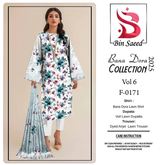 ✨ Binsaeed❤️ Bana Dora 3piece Unstitched
