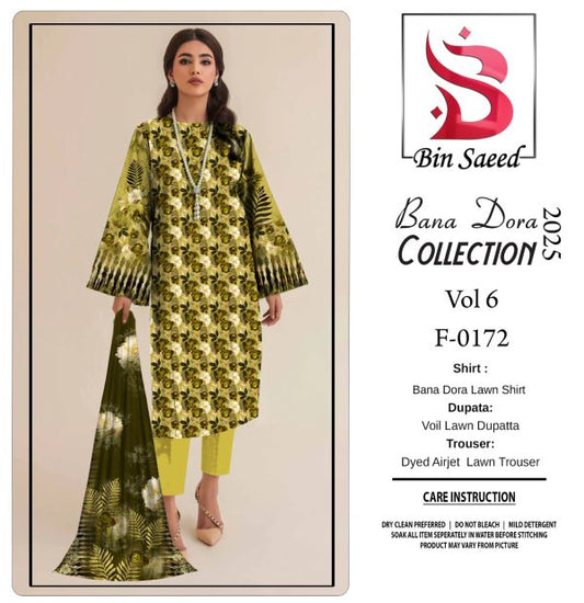 ✨ Binsaeed❤️ Bana Dora 3piece Unstitched