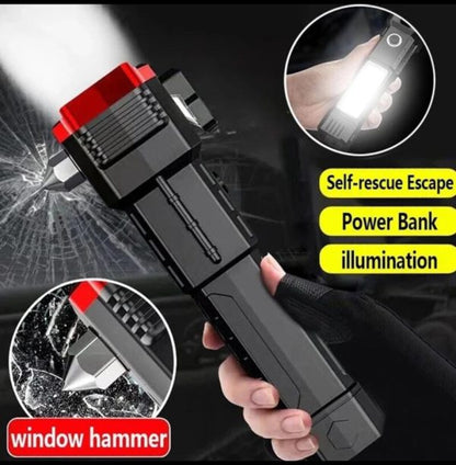 Multifunctional LED Torch with Tactical Hammer