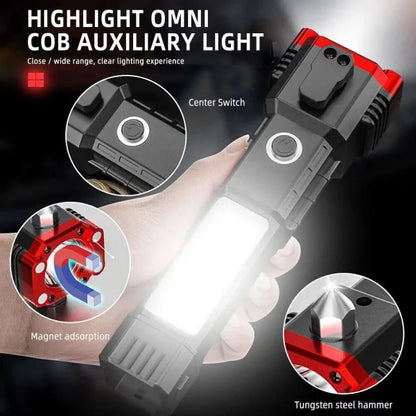 Multifunctional LED Torch with Tactical Hammer